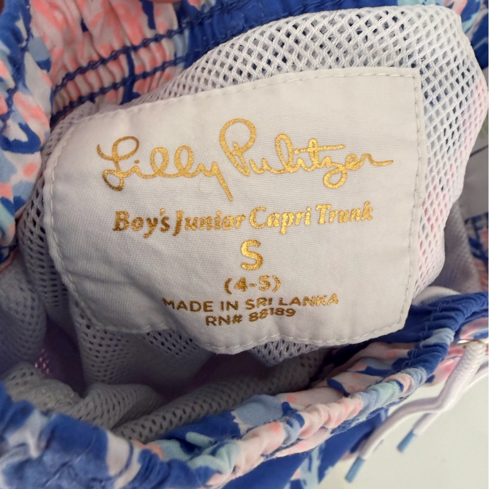Lily Pulitzer Blue and Pink Swim Trunks - Picture 3 of 3
